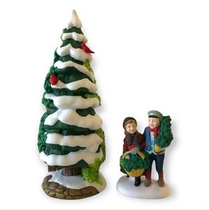 Dept 56 Heritage Village "The Holly and the Ivy" 1997 Event Piece Set of 2